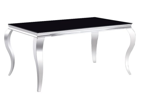 STÓŁ do jadalni PRINCE CZARNY/CHROM 150X90 -blat szkło hartowane, stelaż metalowy - proponowane krzesła PRINCE STÓŁ do jadalni PRINCE CZARNY/CHROM 150X90 -blat szkło hartowane, stelaż metalowy - proponowane krzesła PRINCE