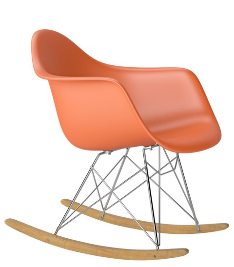 D2.DESIGN Fotel Krzesło P018 RR tworzywo PP pomarańcz inp.RAR, metal chromowany na biegunach D2.DESIGN Fotel Krzesło P018 RR tworzywo PP pomarańcz inp.RAR, metal chromowany na biegunach