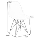D2.DESIGN Krzesło P016 tworzywo PP czarne, nogi metal chromowany D2.DESIGN Krzesło P016 tworzywo PP czarne, nogi metal chromowany