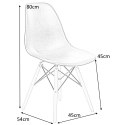 D2.DESIGN Krzesło P016W tworzywo PP czarne, nogi drewno bukowe białe D2.DESIGN Krzesło P016W tworzywo PP czarne, nogi drewno bukowe białe
