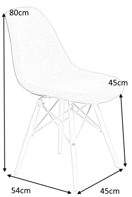 D2.DESIGN Krzesło P016W Pattern szar-pepitka/white