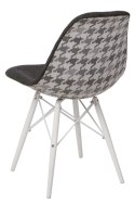D2.DESIGN Krzesło P016W Pattern szar-pepitka/white
