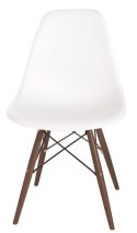D2.DESIGN Krzesło P016W tworzywo PP białe/dark, nogi drewno naturalne ciemne D2.DESIGN Krzesło P016W tworzywo PP białe/dark, nogi drewno naturalne ciemne