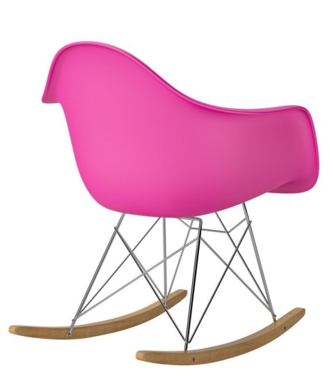 D2.DESIGN Fotel Krzesło P018 RR tworzywo PP na biegunach różowy insp. RAR, metal chromowany D2.DESIGN Fotel Krzesło P018 RR tworzywo PP na biegunach różowy insp. RAR, metal chromowany