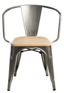 D2.DESIGN Krzesło Paris Arms Wood metal, drewno - sosna naturalna funkcjonalne i wygodne D2.DESIGN Krzesło Paris Arms Wood metal, drewno - sosna naturalna funkcjonalne i wygodne