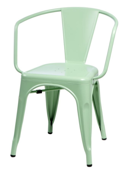 D2.DESIGN Krzesło Paris Arms zielone inspirowane T olix, metalowe sztaplowanie D2.DESIGN Krzesło Paris Arms zielone inspirowane T olix, metalowe sztaplowanie