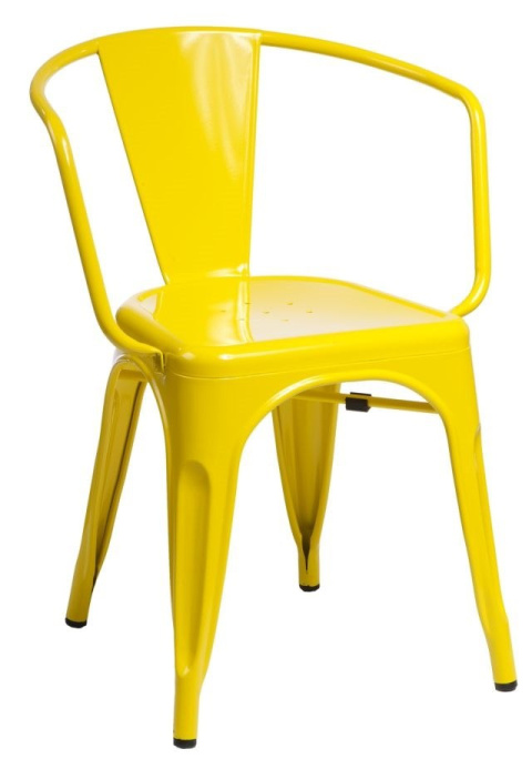 D2.DESIGN Krzesło Paris Arms żółte, metalowe inspirowane Tol ix, można sztaplować D2.DESIGN Krzesło Paris Arms żółte, metalowe inspirowane Tol ix, można sztaplować