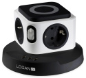 Fun Desk Uniwersalny przedłużacz sieciowy Logan Inc WSB4-2 + USB, ładowanie indukcyjne Fun Desk Uniwersalny przedłużacz sieciowy Logan Inc WSB4-2 + USB, ładowanie indukcyjne