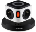 Fun Desk Uniwersalny przedłużacz sieciowy Logan Inc WSB4-2 + USB, ładowanie indukcyjne Fun Desk Uniwersalny przedłużacz sieciowy Logan Inc WSB4-2 + USB, ładowanie indukcyjne
