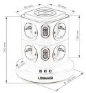 Fun Desk Uniwersalny przedłużacz sieciowy Logan WSB8-2 + ładowanie indukcyjne Fun Desk Uniwersalny przedłużacz sieciowy Logan WSB8-2 + ładowanie indukcyjne