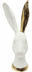 Kare Design KARE figurka dekoracja BUNNY GOLD - biały królik ze złotym wykończeniem, ozdoba dekoracyjna z polirezyny Kare Design KARE figurka dekoracja BUNNY GOLD - biały królik ze złotym wykończeniem, ozdoba dekoracyjna z polirezyny
