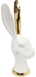 Kare Design KARE figurka dekoracja BUNNY GOLD - biały królik ze złotym wykończeniem, ozdoba dekoracyjna z polirezyny