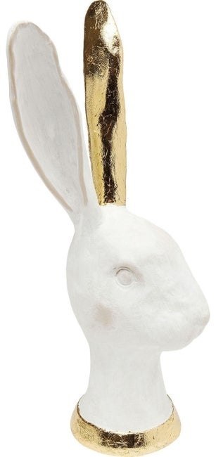 Kare Design KARE figurka dekoracja BUNNY GOLD - biały królik ze złotym wykończeniem, ozdoba dekoracyjna z polirezyny Kare Design KARE figurka dekoracja BUNNY GOLD - biały królik ze złotym wykończeniem, ozdoba dekoracyjna z polirezyny