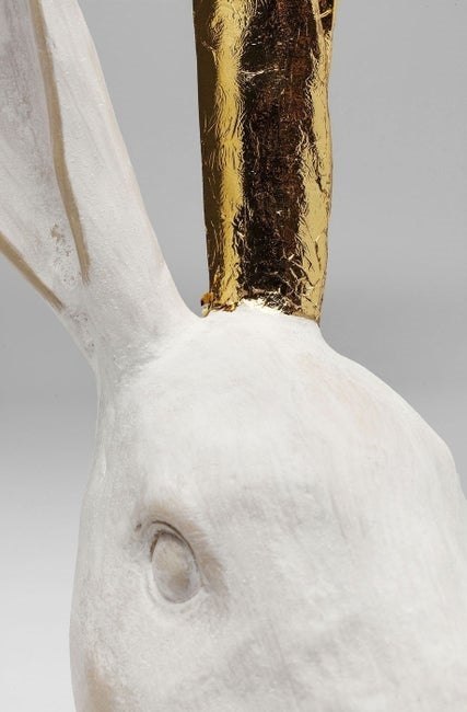 Kare Design KARE figurka dekoracja BUNNY GOLD - biały królik ze złotym wykończeniem, ozdoba dekoracyjna z polirezyny Kare Design KARE figurka dekoracja BUNNY GOLD - biały królik ze złotym wykończeniem, ozdoba dekoracyjna z polirezyny