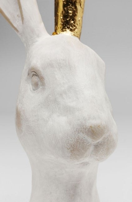 Kare Design KARE figurka dekoracja BUNNY GOLD - biały królik ze złotym wykończeniem, ozdoba dekoracyjna z polirezyny Kare Design KARE figurka dekoracja BUNNY GOLD - biały królik ze złotym wykończeniem, ozdoba dekoracyjna z polirezyny