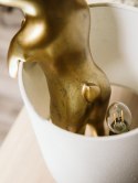 Kare Design KARE lampa stołowa RABBIT złota / biała - lampka złoty króliczek i biały klosz, wykonana z polirezyny lakierowanej Kare Design KARE lampa stołowa RABBIT złota / biała - lampka złoty króliczek i biały klosz, wykonana z polirezyny lakierowanej