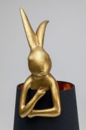 Kare Design KARE lampa stołowa RABBIT złota / czarna - lampka złoty króliczek i czarny klosz, wykonana z polirezyny lakierowanej Kare Design KARE lampa stołowa RABBIT złota / czarna - lampka złoty króliczek i czarny klosz, wykonana z polirezyny lakierowanej