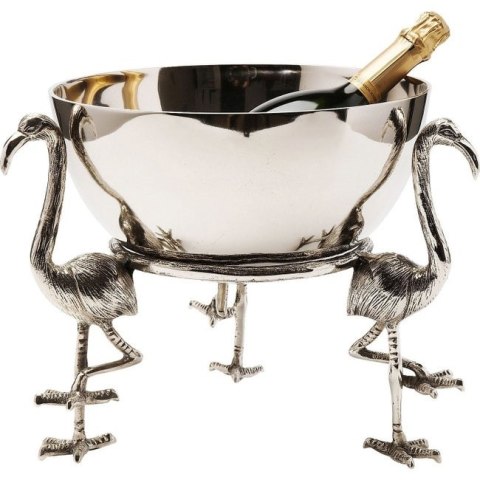 Kare Design KARE miska dekoracyjna FLAMINGO - miska na przekąski, owoce, pojemnik na lód do alkoholu - niklowane aluminium Kare Design KARE miska dekoracyjna FLAMINGO - miska na przekąski, owoce, pojemnik na lód do alkoholu - niklowane aluminium