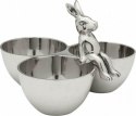 Kare Design KARE miska na przekąski BUNNY TRE - zestaw 3 miesek na przekąski z królikiem, naczynia wykonane z aluminium Kare Design KARE miska na przekąski BUNNY TRE - zestaw 3 miesek na przekąski z królikiem, naczynia wykonane z aluminium