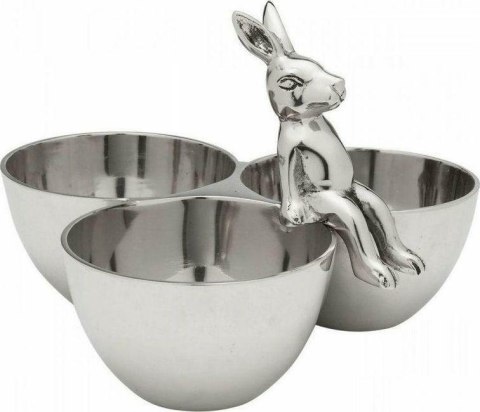 Kare Design KARE miska na przekąski BUNNY TRE - zestaw 3 miesek na przekąski z królikiem, naczynia wykonane z aluminium Kare Design KARE miska na przekąski BUNNY TRE - zestaw 3 miesek na przekąski z królikiem, naczynia wykonane z aluminium