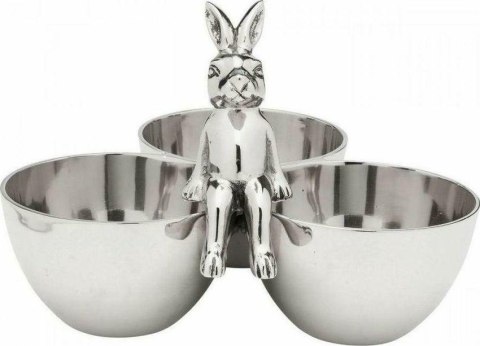 Kare Design KARE miska na przekąski BUNNY TRE - zestaw 3 miesek na przekąski z królikiem, naczynia wykonane z aluminium Kare Design KARE miska na przekąski BUNNY TRE - zestaw 3 miesek na przekąski z królikiem, naczynia wykonane z aluminium