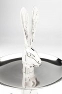 Kare Design KARE patera / etażerka BUNNY srebrna króliczek - na ciasto, owoce, warzywa - dwie patery na przekąski Kare Design KARE patera / etażerka BUNNY srebrna króliczek - na ciasto, owoce, warzywa - dwie patery na przekąski