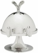 Kare Design KARE patera / klosz na ciasto BUNNY - srebrny klosz królik z paterą na przekąski, owoce Kare Design KARE patera / klosz na ciasto BUNNY - srebrny klosz królik z paterą na przekąski, owoce