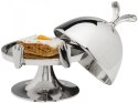 Kare Design KARE patera / klosz na ciasto BUNNY - srebrny klosz królik z paterą na przekąski, owoce Kare Design KARE patera / klosz na ciasto BUNNY - srebrny klosz królik z paterą na przekąski, owoce