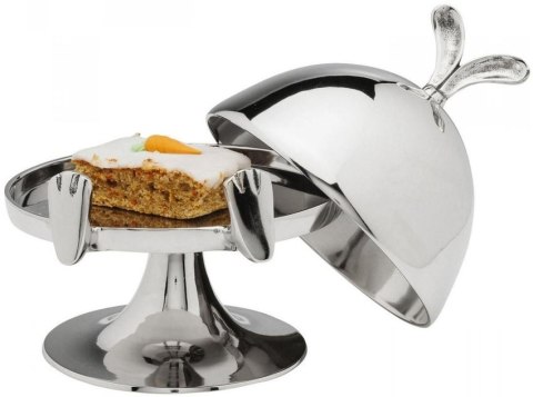 Kare Design KARE patera / klosz na ciasto BUNNY - srebrny klosz królik z paterą na przekąski, owoce Kare Design KARE patera / klosz na ciasto BUNNY - srebrny klosz królik z paterą na przekąski, owoce