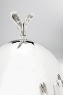 Kare Design KARE patera / klosz na ciasto BUNNY - srebrny klosz królik z paterą na przekąski, owoce Kare Design KARE patera / klosz na ciasto BUNNY - srebrny klosz królik z paterą na przekąski, owoce