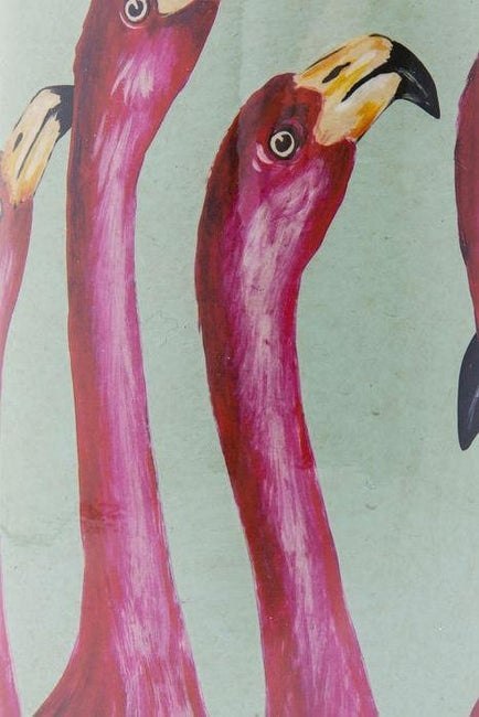 Kare Design KARE słoik dekoracyjny FLAMINGOS 29cm - wazon z pokrywka, ręcznie malowany - na drobiaski, kwiaty Kare Design KARE słoik dekoracyjny FLAMINGOS 29cm - wazon z pokrywka, ręcznie malowany - na drobiaski, kwiaty