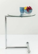 Kare Design KARE stolik kawowy EASY LIVING 46 transparentny - okrągły szklany stolik, chromowana podstawa zakończona rolkami Kare Design KARE stolik kawowy EASY LIVING 46 transparentny - okrągły szklany stolik, chromowana podstawa zakończona rolkami