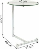 Kare Design KARE stolik kawowy EASY LIVING 46 transparentny - okrągły szklany stolik, chromowana podstawa zakończona rolkami Kare Design KARE stolik kawowy EASY LIVING 46 transparentny - okrągły szklany stolik, chromowana podstawa zakończona rolkami