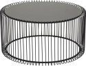 Kare Design KARE zestaw stolików kawowych WIRE czarny - okragłe stoliki okolicznościowe, blaty szklane, stelaż metal i żeliwo Kare Design KARE zestaw stolików kawowych WIRE czarny - okragłe stoliki okolicznościowe, blaty szklane, stelaż metal i żeliwo