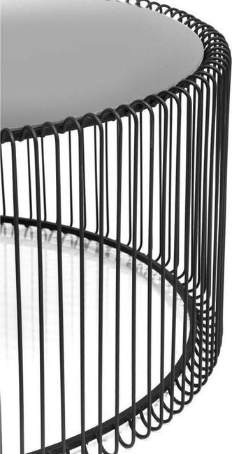Kare Design KARE zestaw stolików kawowych WIRE czarny - okragłe stoliki okolicznościowe, blaty szklane, stelaż metal i żeliwo Kare Design KARE zestaw stolików kawowych WIRE czarny - okragłe stoliki okolicznościowe, blaty szklane, stelaż metal i żeliwo