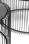 Kare Design KARE zestaw stolików kawowych WIRE czarny - okragłe stoliki okolicznościowe, blaty szklane, stelaż metal i żeliwo Kare Design KARE zestaw stolików kawowych WIRE czarny - okragłe stoliki okolicznościowe, blaty szklane, stelaż metal i żeliwo