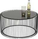 Kare Design KARE zestaw stolików kawowych WIRE czarny - okragłe stoliki okolicznościowe, blaty szklane, stelaż metal i żeliwo Kare Design KARE zestaw stolików kawowych WIRE czarny - okragłe stoliki okolicznościowe, blaty szklane, stelaż metal i żeliwo