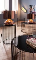 Kare Design KARE zestaw stolików kawowych WIRE czarny - okragłe stoliki okolicznościowe, blaty szklane, stelaż metal i żeliwo Kare Design KARE zestaw stolików kawowych WIRE czarny - okragłe stoliki okolicznościowe, blaty szklane, stelaż metal i żeliwo