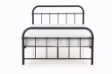 HALMAR łóżko LINDA 120x200 czarne stal malowana proszkowo - łoże do sypialni - do materaca 120 x 200 cm