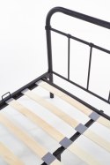HALMAR łóżko LINDA 120x200 czarne stal malowana proszkowo - łoże do sypialni - do materaca 120 x 200 cm