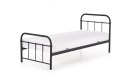 HALMAR łóżko pojedyncze LINDA 90x200 czarne - stal malowana proszkowo, do materaca 90 x 200 cm HALMAR łóżko pojedyncze LINDA 90x200 czarne - stal malowana proszkowo, do materaca 90 x 200 cm