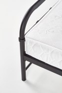 HALMAR łóżko pojedyncze LINDA 90x200 czarne - stal malowana proszkowo, do materaca 90 x 200 cm HALMAR łóżko pojedyncze LINDA 90x200 czarne - stal malowana proszkowo, do materaca 90 x 200 cm
