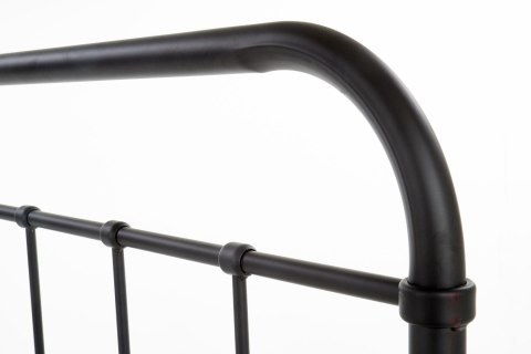 HALMAR łóżko pojedyncze LINDA 90x200 czarne - stal malowana proszkowo, do materaca 90 x 200 cm HALMAR łóżko pojedyncze LINDA 90x200 czarne - stal malowana proszkowo, do materaca 90 x 200 cm