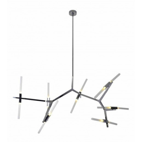 Lampa wisząca CANDELABR PREMIUM 14 srebrna - aluminium, szkło Lampa wisząca CANDELABR PREMIUM 14 srebrna - aluminium, szkło
