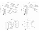 ZESTAW ŁÓŻKO PIĘTROWE POJEDYNCZE Z BIURKIEM - Wiąz / Biały Lux / Cappucino Meblar BLOG System 21 typ MO21 DLA DZIECKA NASTOLATKA ZESTAW ŁÓŻKO PIĘTROWE POJEDYNCZE Z BIURKIEM - Wiąz / Biały Lux / Cappucino Meblar BLOG System 21 typ MO21 DLA DZIECKA NASTOLATKA