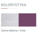 PÓŁKA WISZĄCA MEBLE MŁODZIEŻOWE Meblar NEXT System NX15 - Sosna bielona / Viola PŁYTA LAMINOWANA DO POKOJU NASTOLATKA NAD BIURKO