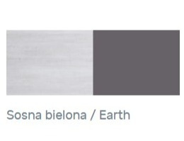 Meblar NEXT System NX18 - Sosna bielona / Earth - Łóżko młodzieżowe z szufladą 125/210 Meblar NEXT System NX18 - Sosna bielona / Earth - Łóżko młodzieżowe z szufladą 125/210