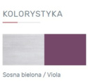 Meblar NEXT System NX18 - Sosna bielona / Viola - Łóżko młodzieżowe z szufladą 125/210 Meblar NEXT System NX18 - Sosna bielona / Viola - Łóżko młodzieżowe z szufladą 125/210