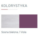 Meblar NEXT System NX19 - Sosna bielona / Viola - Łóżko młodzieżowe z szufladą 95/210 Meblar NEXT System NX19 - Sosna bielona / Viola - Łóżko młodzieżowe z szufladą 95/210