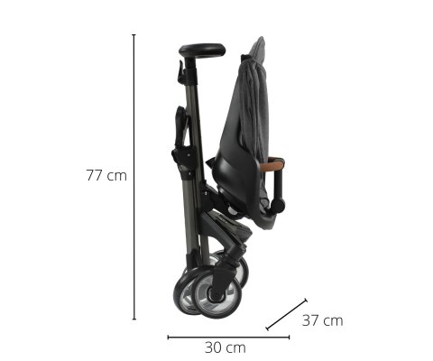 Qplay Qplay Easy Wózek Dziecięcy 3w1 Grey - wygodna, nowoczesna szara spacerówka - lekki aluminiowy stelaż, obracane siedzisko Qplay Qplay Easy Wózek Dziecięcy 3w1 Grey - wygodna, nowoczesna szara spacerówka - lekki aluminiowy stelaż, obracane siedzisko